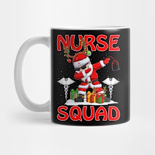 Christmas Nurse Squad Reindeer Pajama Dabing Santa Mug